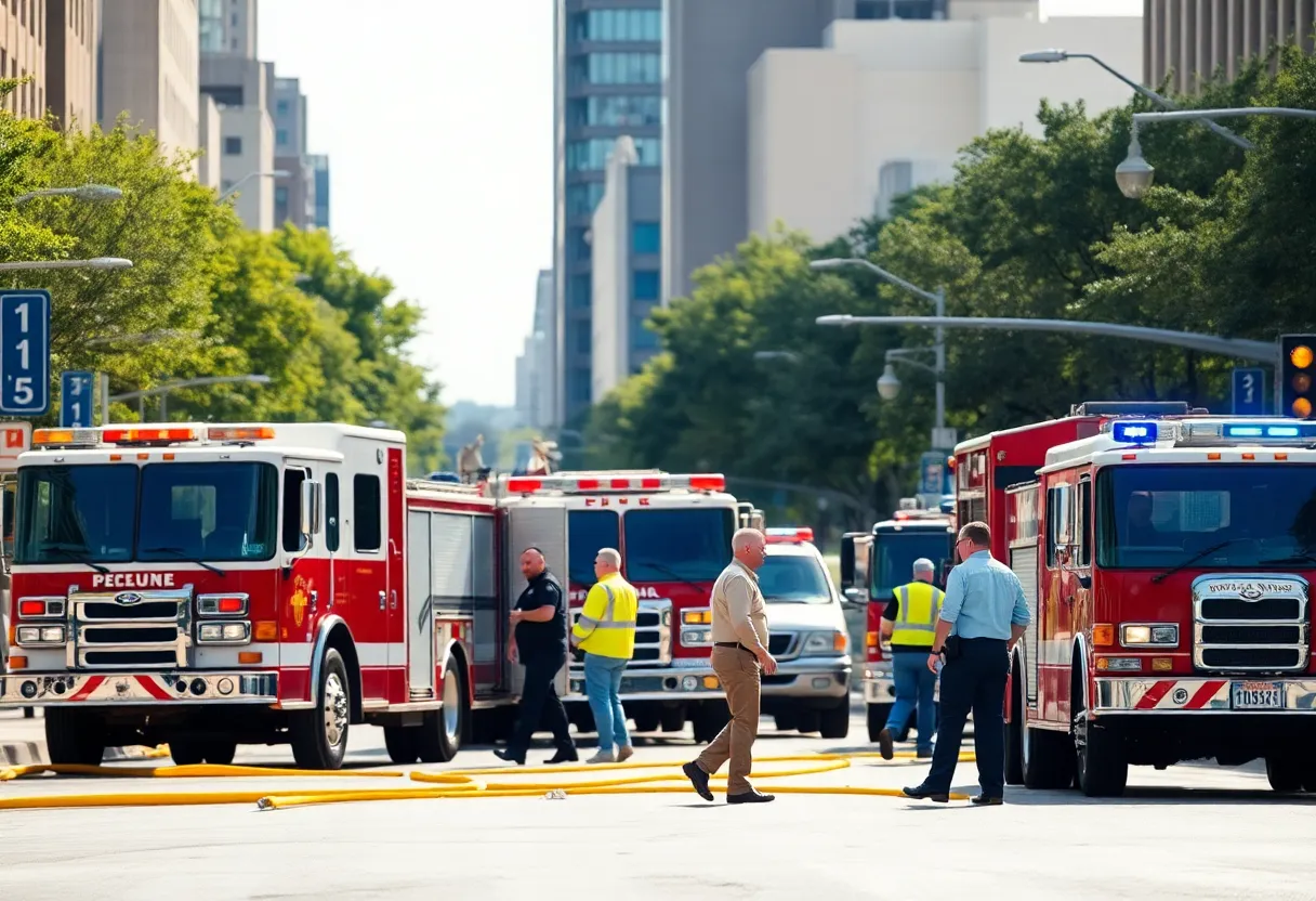San Antonio fire investigators working at a fire site.