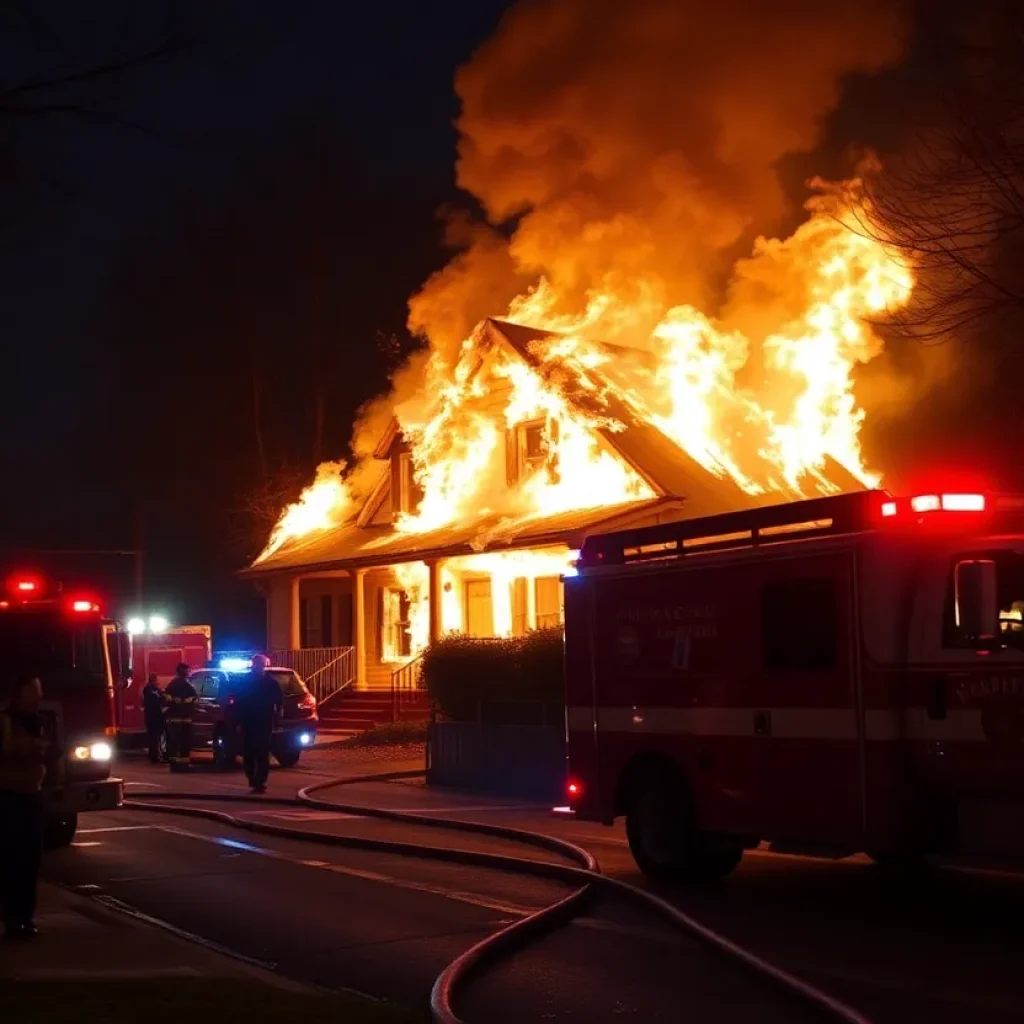Firefighters battling a house fire in San Antonio