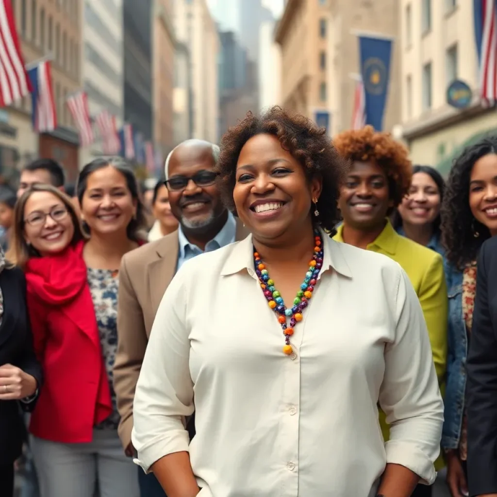 A diverse group of individuals representing candidates for the San Antonio mayoral election