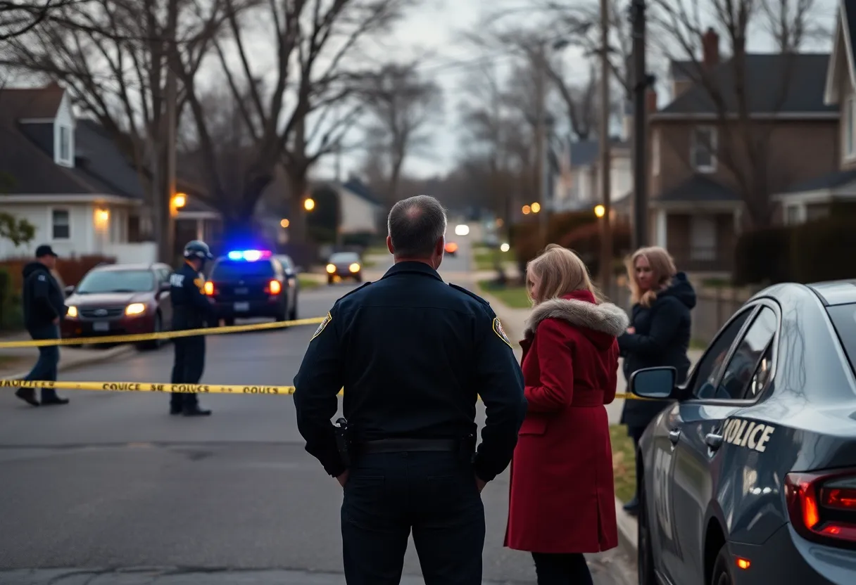 Police investigating the scene of a murder in San Antonio