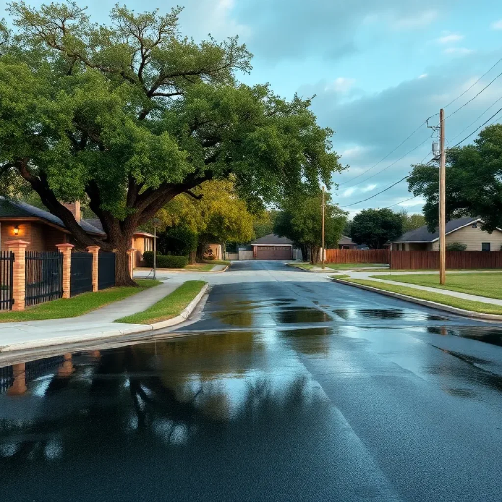 Quiet San Antonio neighborhood showing signs of recent unrest.
