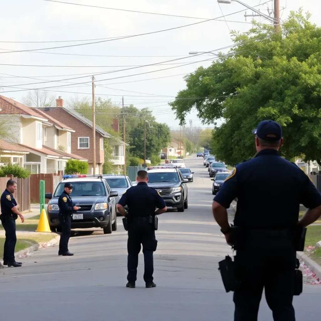 Police operation in a San Antonio neighborhood