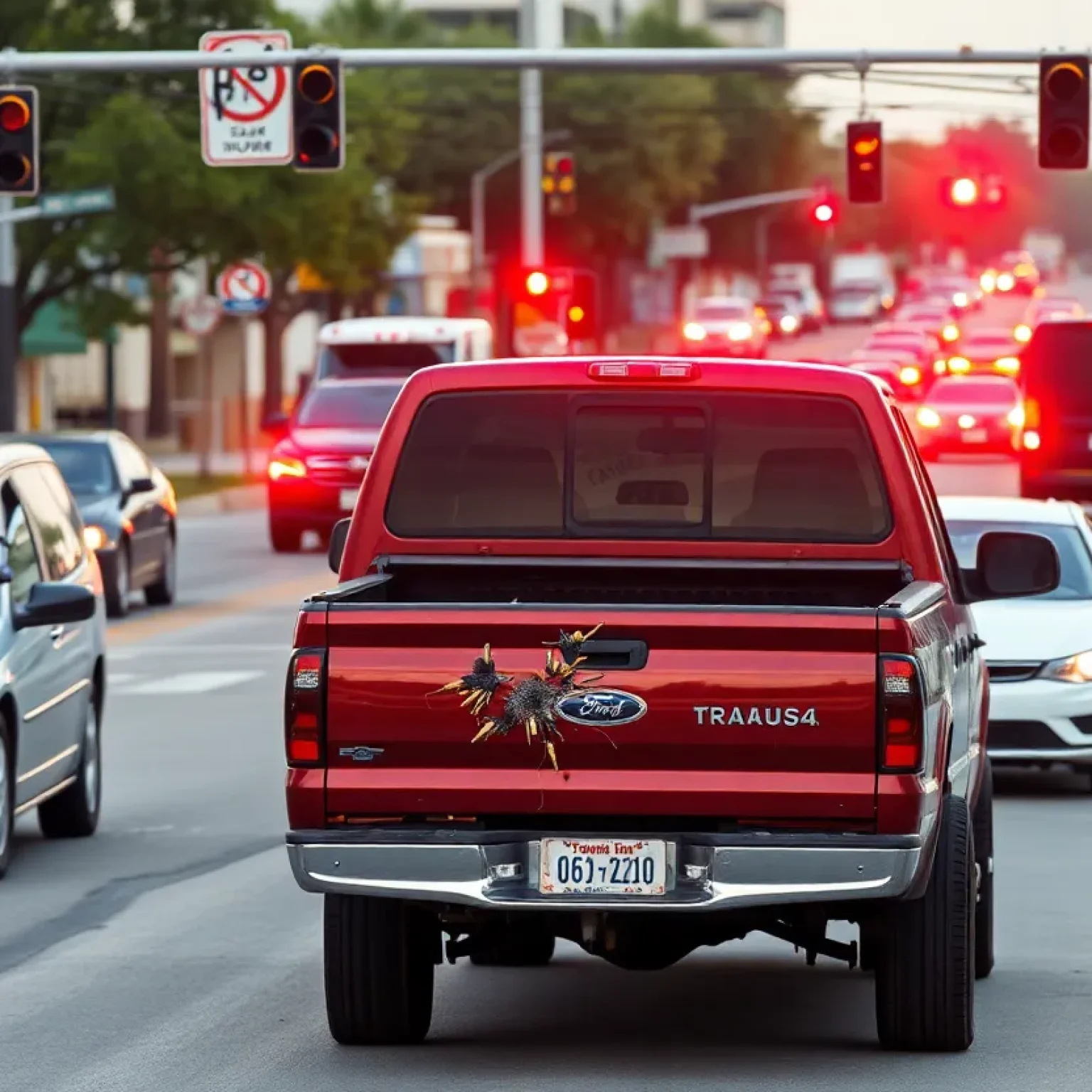 Truck with bullet holes in San Antonio after road rage incident