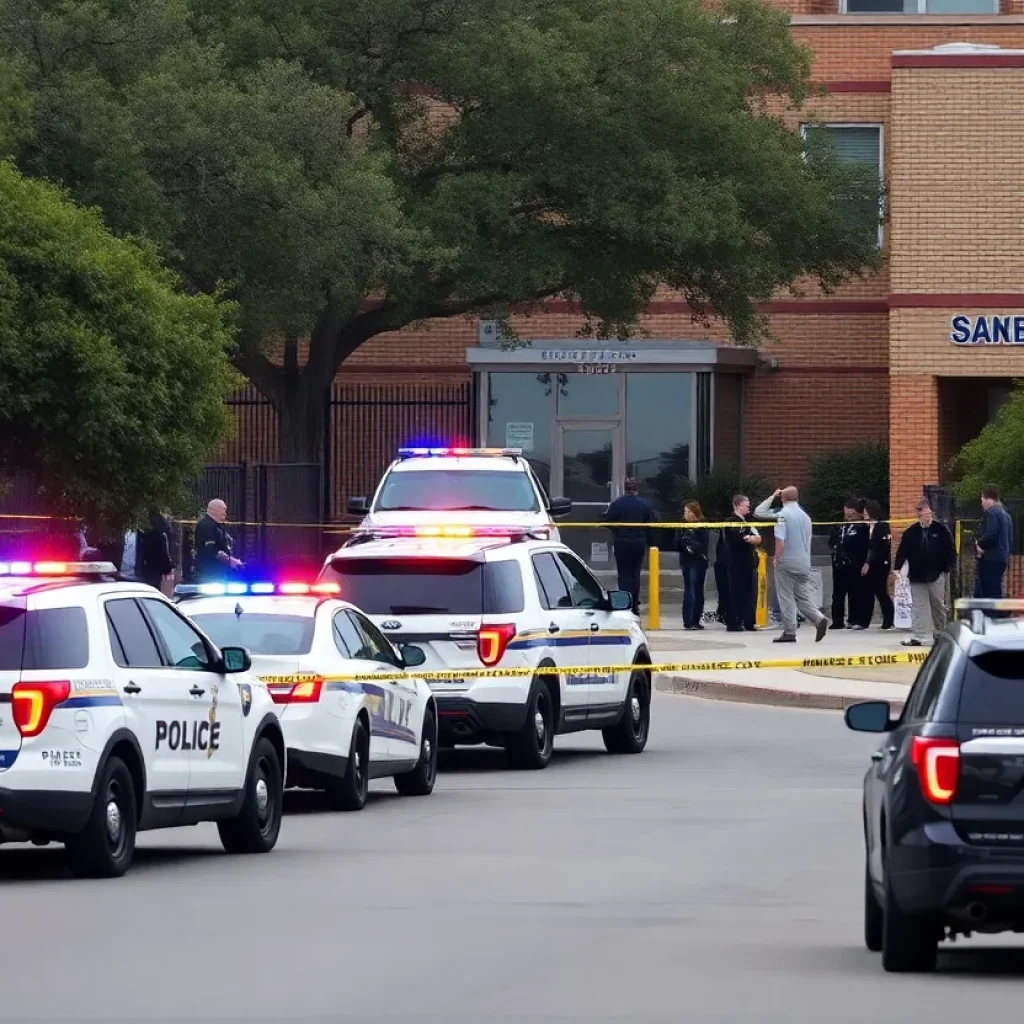 Emergency services responding to a shooting near Brewer Academy in San Antonio.