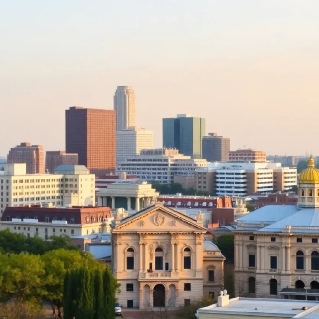 Skyline of San Antonio, Texas, illustrating urban development.