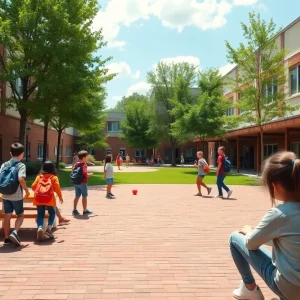 Students enjoying a healthy school environment free from vaping influences.