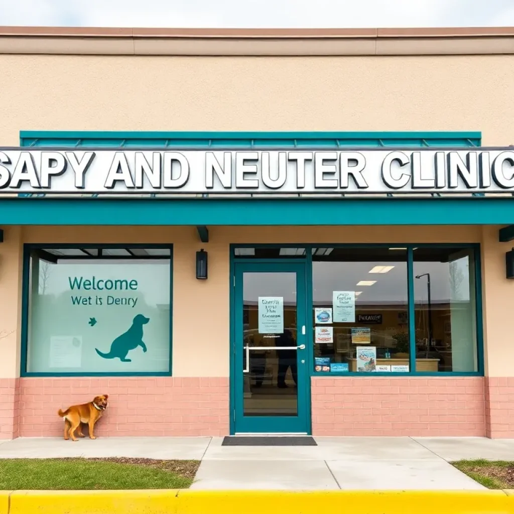 Exterior view of the new spay and neuter clinic in San Antonio