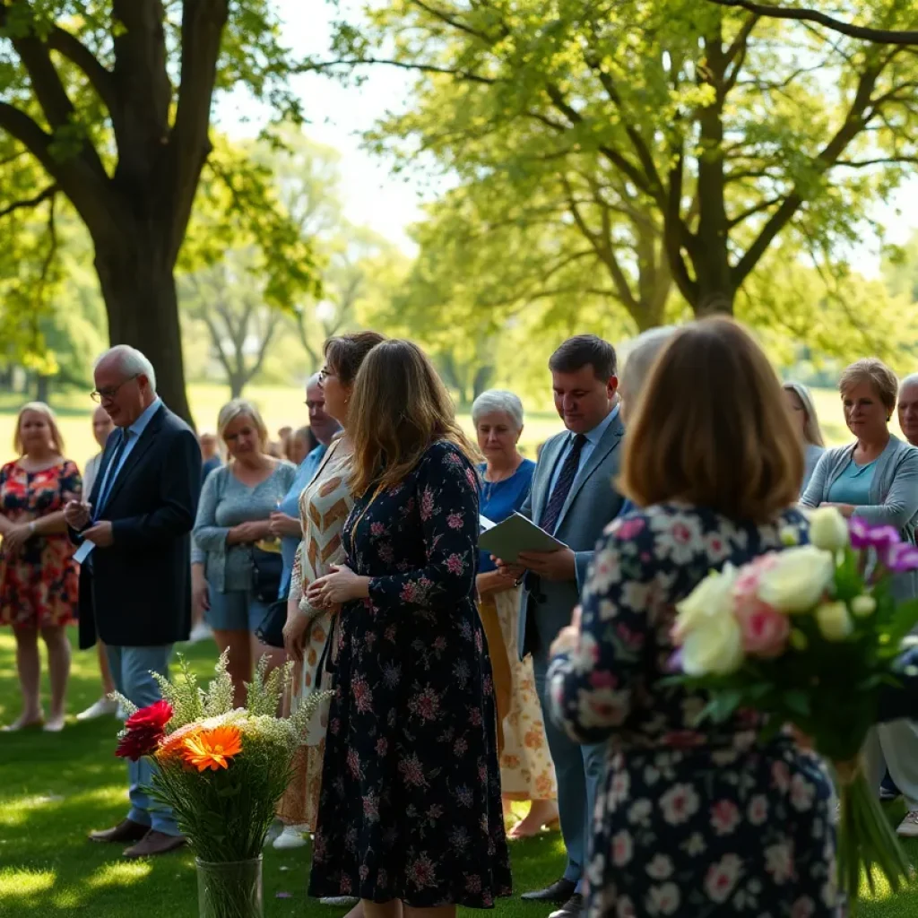 Community members gathered for a memorial service honoring Shirley Forinash.