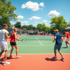 UTSA Women's Tennis team competing against UT Arlington